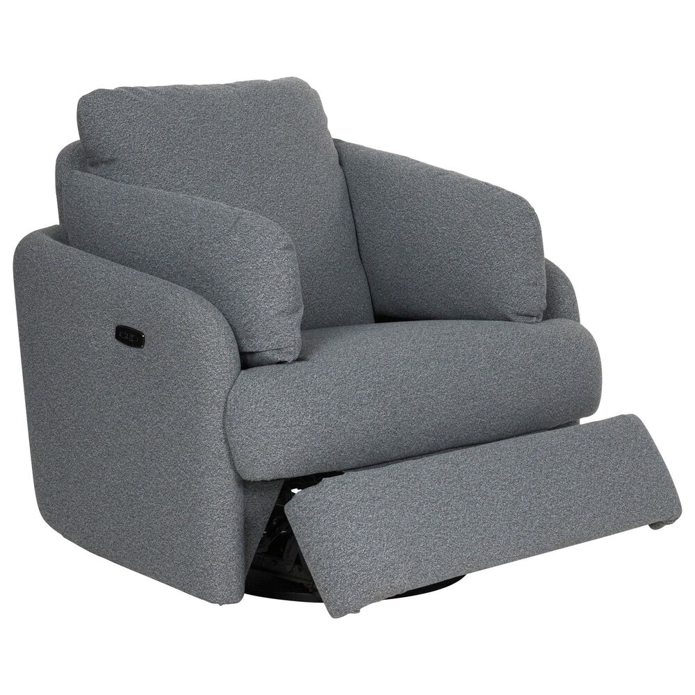 Ashley Alainmont Next-Gen Nuvella Power Swivel Recliner in Salt and Pepper, , large