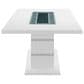 Global Furniture USA Monoco Pedestal Dining Table and 4 Dining Chairs in White, , large