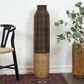Maple and Jade 40" Seagrass Handmade Decorative Vase in Dark Brown and Natural Brown, , large