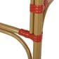 Hearth and Haven Outdoor Wicker French Barstool with Curved Design in Red (Set of 2), , large
