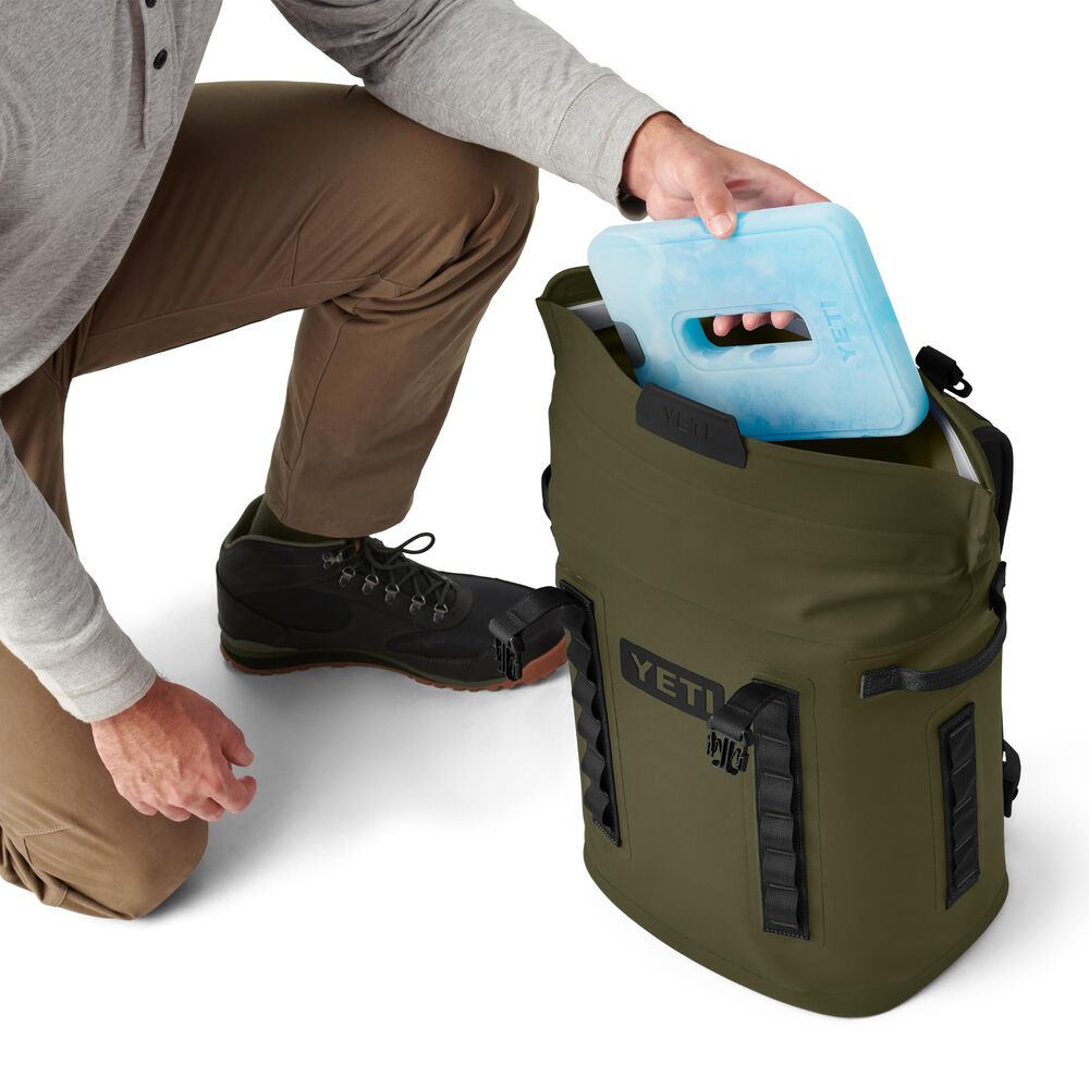 YETI Hopper M20 Backpack Soft Cooler in Olive and Black, , large