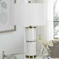 Uttermost Table Lamp in Gloss White and Antique Gold, , large