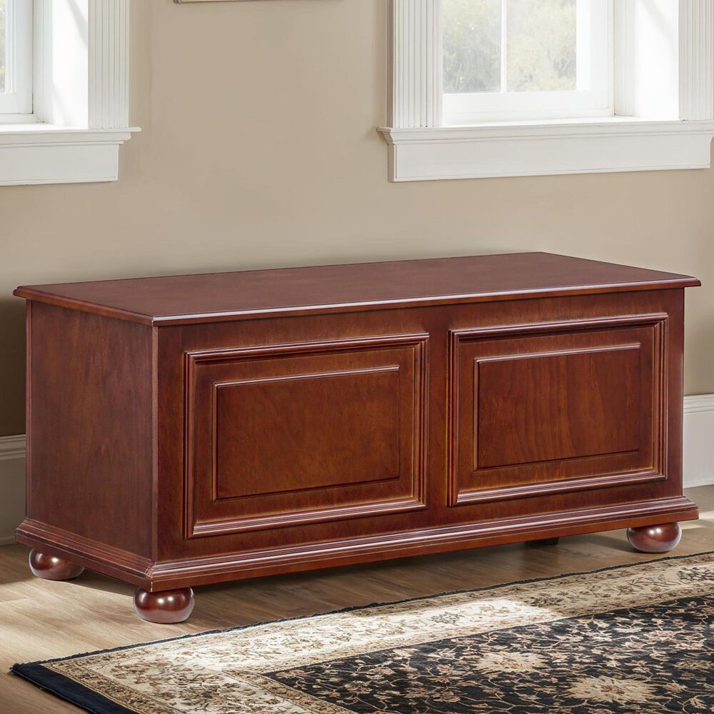 Linon Home Decor Chadwick Cedar Chest in Rich Cherry, , large