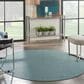 Nourison Positano 6" Round Aqua Indoor/Outdoor Area Rug, , large