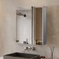 Lexora Home Corsica 24" x 32" LED Mirror Medicine Cabinet with Defogger in Aluminium, , large