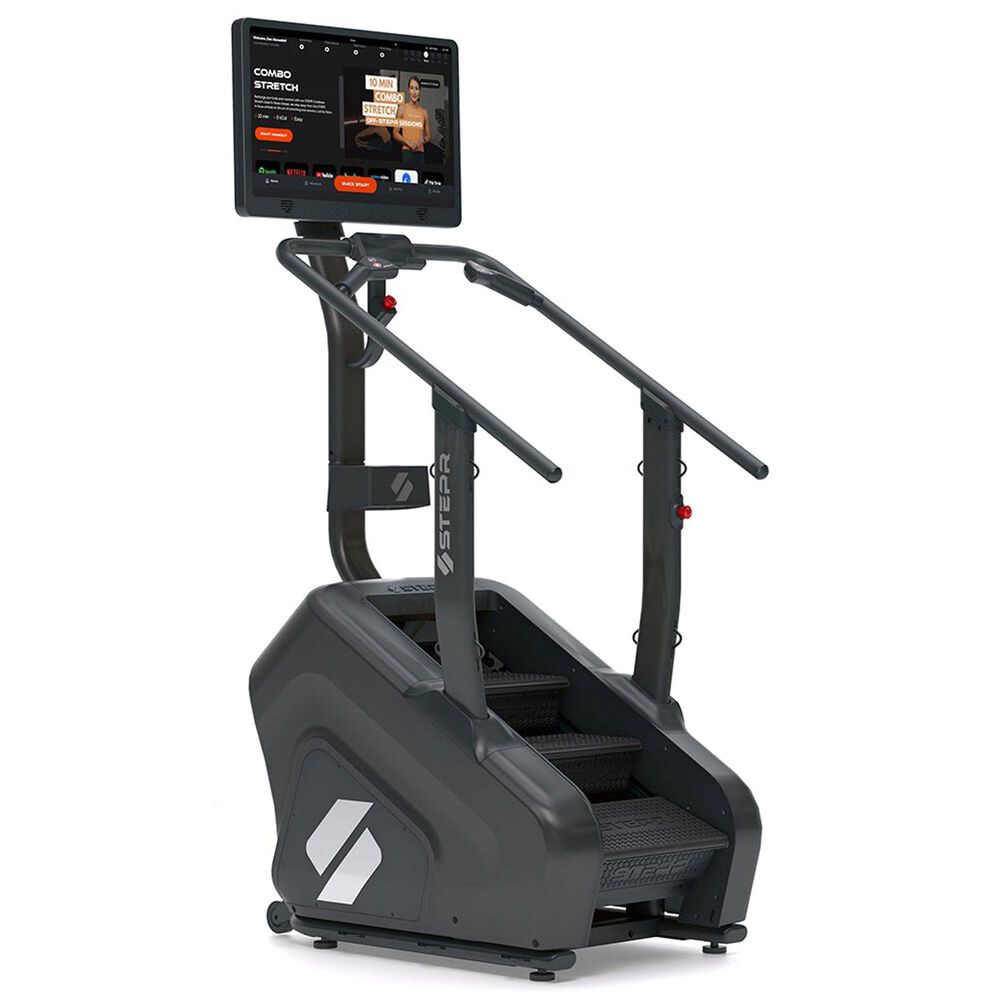 STEPR Plus Stair Climber with 27" HD Touchscreen Console in Black, , large