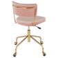 Lumisource Tania Task Chair with Pink Velvet Cushion in Gold, , large