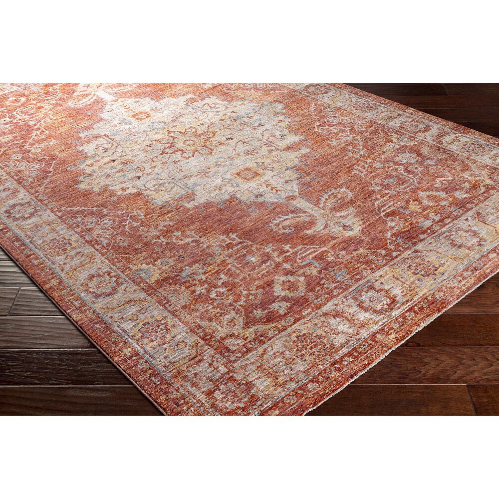 Surya Mirabel  MBE-2318 7&#39;10&quot; x 10&#39;3&quot; Burnt Orange, Rust, Teal, Olive, Gray and Beige Area Rug, , large