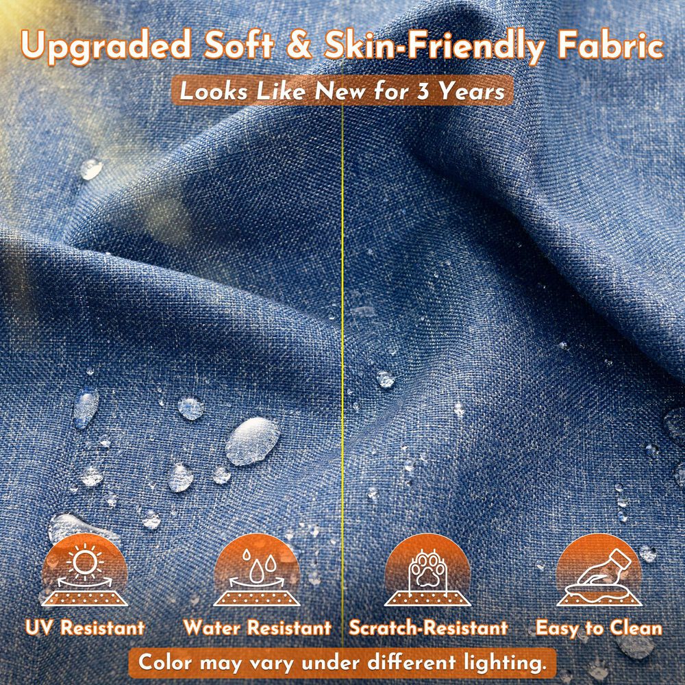 HOMLUX 10-Piece Modular Patio Conversation Set in Denim Blue, , large