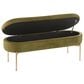 Lumisource Chloe Storage Bench in Green/Gold, , large