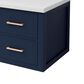 Lexora Home Castor 36" Single Bathroom Vanity in Blue with 2 cm White Quartz Top and Rectangular Sink, , large