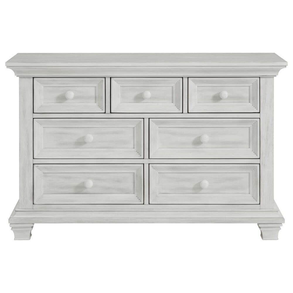 Oxford Baby Weston 2-Piece Crib and Dresser Nursery Set in Vintage White, , large