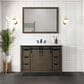 Lexora Home Marsyas 48" Single Bathroom Vanity in Rustic Brown with White Quartz Top and Rectangular Sink, , large