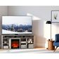 HOMLUX 47" Corner TV Stand with Electric Fireplace in French Oak Grey, , large
