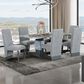 Global Furniture USA 7-Piece Rectangular Dining Set in Grey, , large