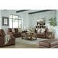 Ashley VillaCourt Chair and a Half with Ottoman in Caramel, , large