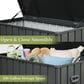 HOMLUX 200-Gallon Outdoor Waterproof Storage Deck Box in Dark Gray, , large