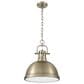 Golden Lighting Duncan 1-Light Pendant with Chain in Aged Brass, , large