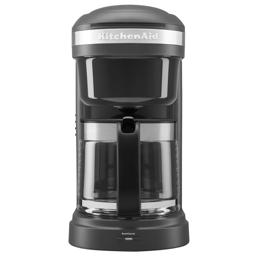 KitchenAid 12 Cup Drip Coffee Maker with Spiral Showerhead in Matte Charcoal Grey, , large