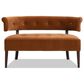 Jennifer Taylor Home Jared Bench Settee in Burnt Orange Velvet, , large