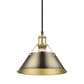Golden Lighting Orwell 1-Light Medium Pendant with Aged Brass Shade in Brushed Champagne Bronze, , large