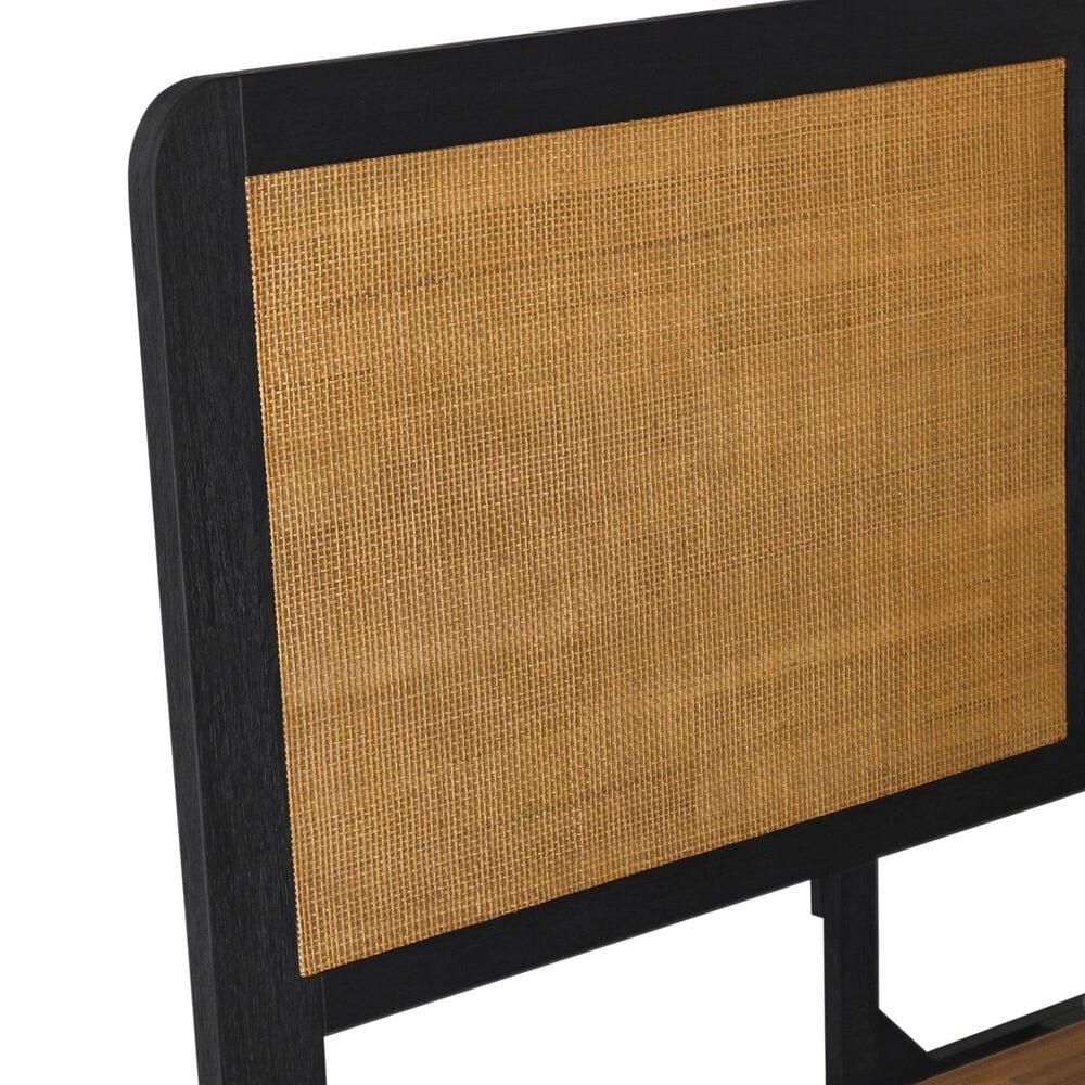 Blue River Saratoga King Platform Bed in Black and Natural, , large