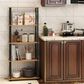 HOMLUX Turn-N-Tube 5-Tier Open Storage Bookshelf in Light Cherry and Black, , large