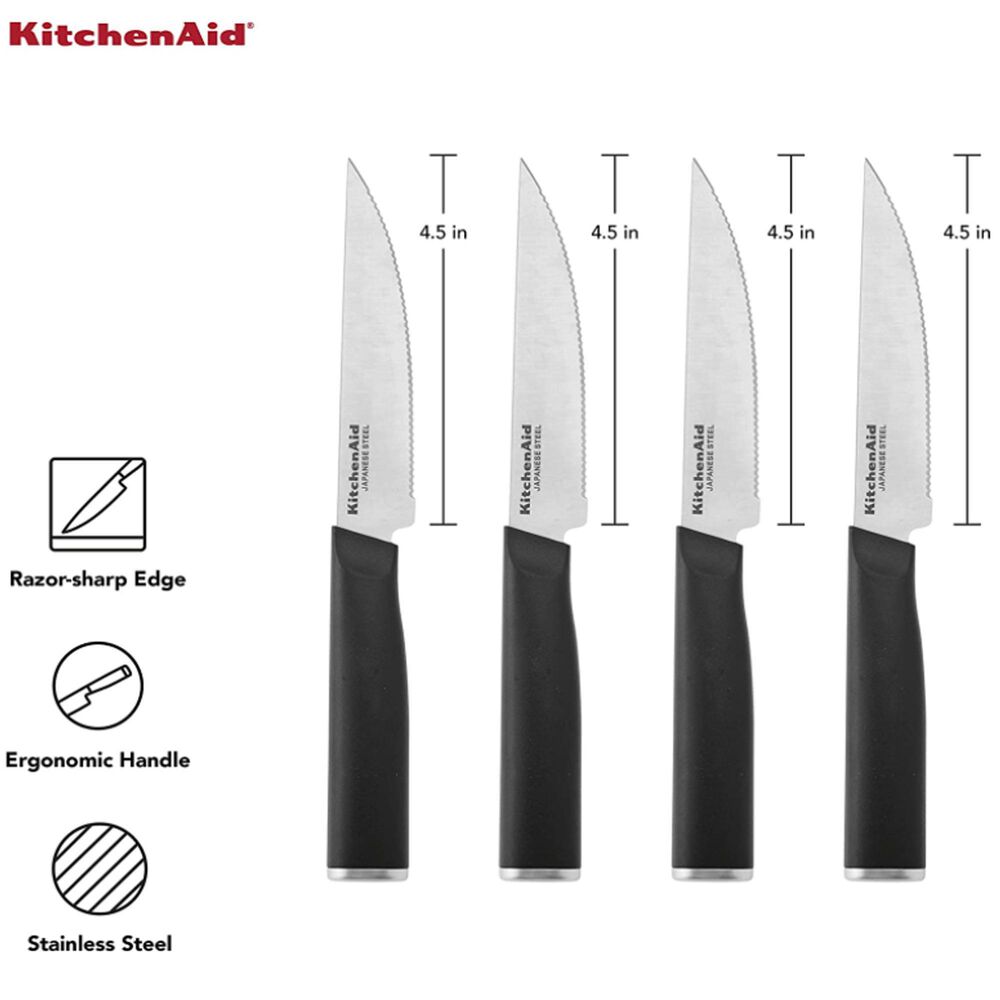 KitchenAid 2 Piece Steak Knife Set Size 4.5 Inches Stainless Steel Brand  New