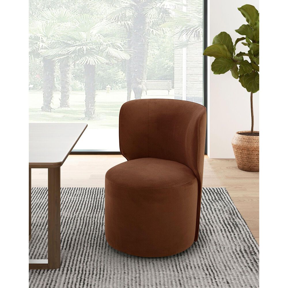 Interlochen Side Chair with Casters in Brick, , large