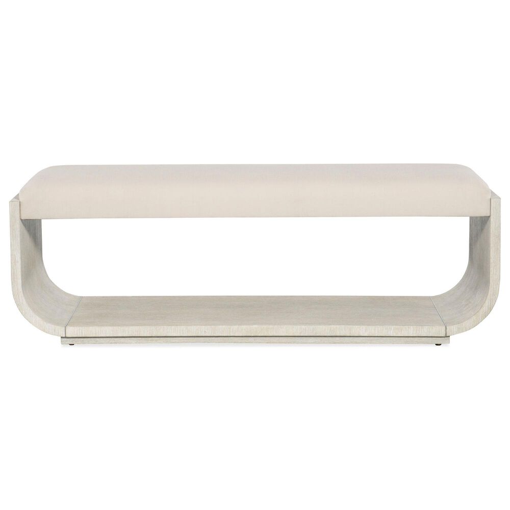 Hooker Furniture Modern Mood Bed Bench with Beige Cushion in Diamond, , large
