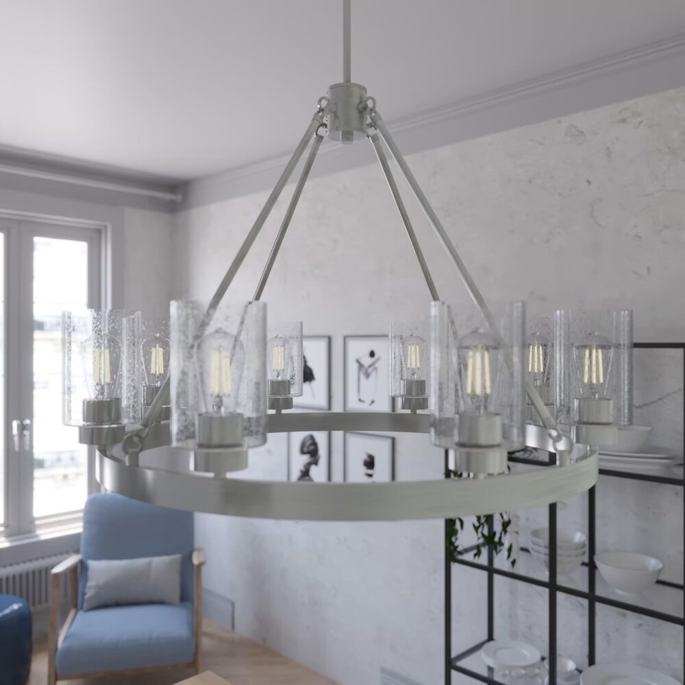 Hunter Hartland 8-Light Chandelier in Brushed Nickel, , large