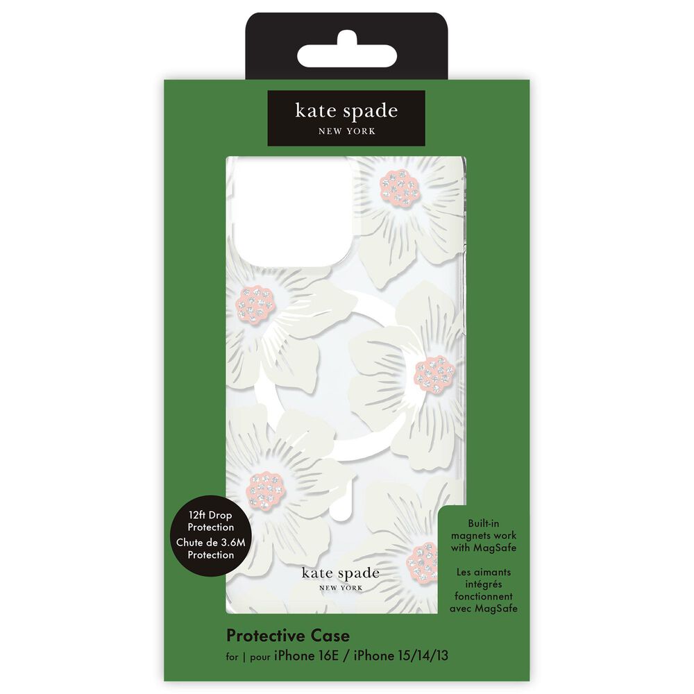 Kate Spade Protective MagSafe Case for Apple iPhone 16e/15/14/13 in Hollyhock Floral, , large