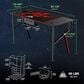 Eureka Ergonomics 55" Gaming Desk in Black and Red, , large