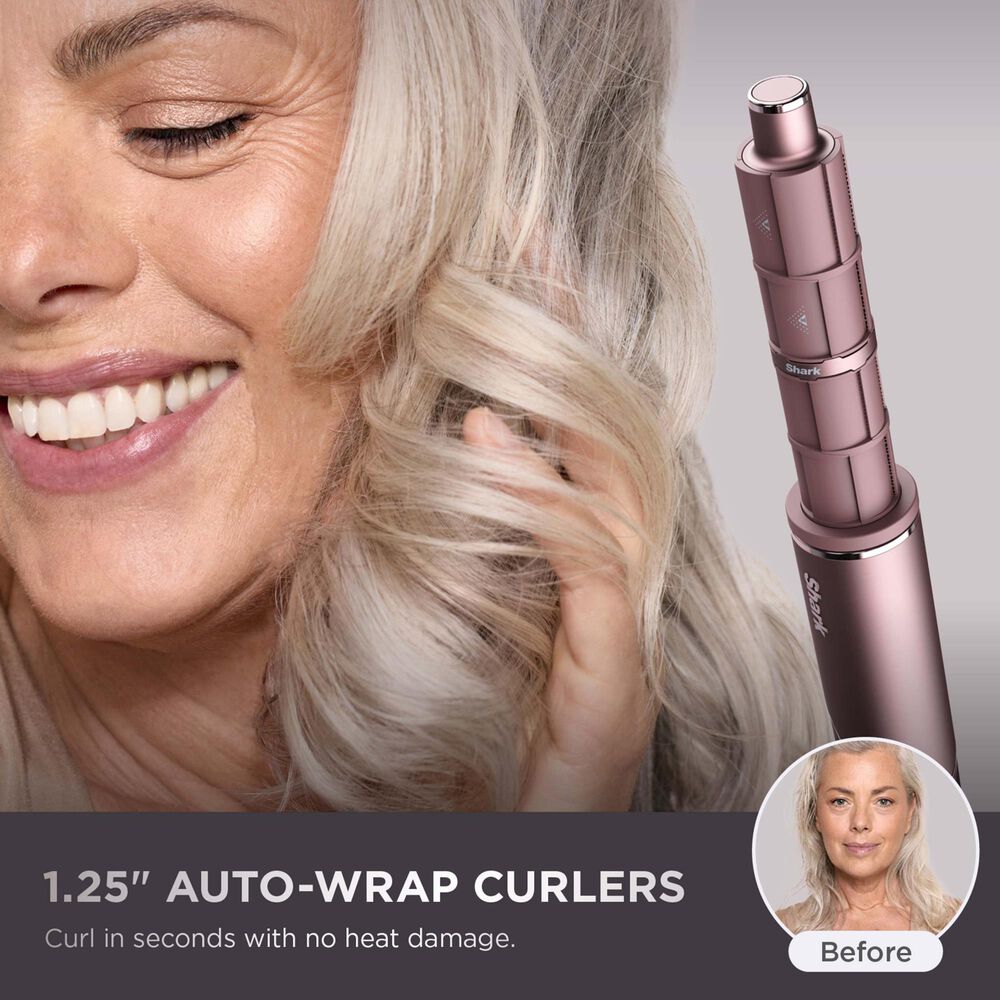 Shark FlexFusion 5 in 1 Air Styler Straightener and Brush Set in Cosmic Blush, , large