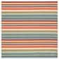 Safavieh Cabana CBN323A 5"3" Square Ivory and Green Indoor/Outdoor Area Performance Rug, , large