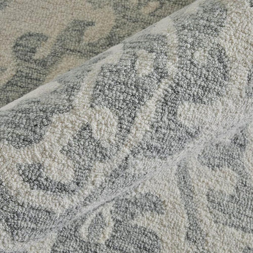 Feizy Belfort Damask Gray 12&#39; x 15&#39; Area Rug, , large