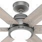 Hunter Gravity 60" Ceiling Fan with LED Light in Matte Silver, , large