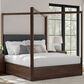 Millenium Dilenno King Canopy Panel Bed in Dark Brown with USB Ports, , large