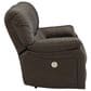 Ashley Leesworth Power Reclining Loveseat in Dark Brown, , large