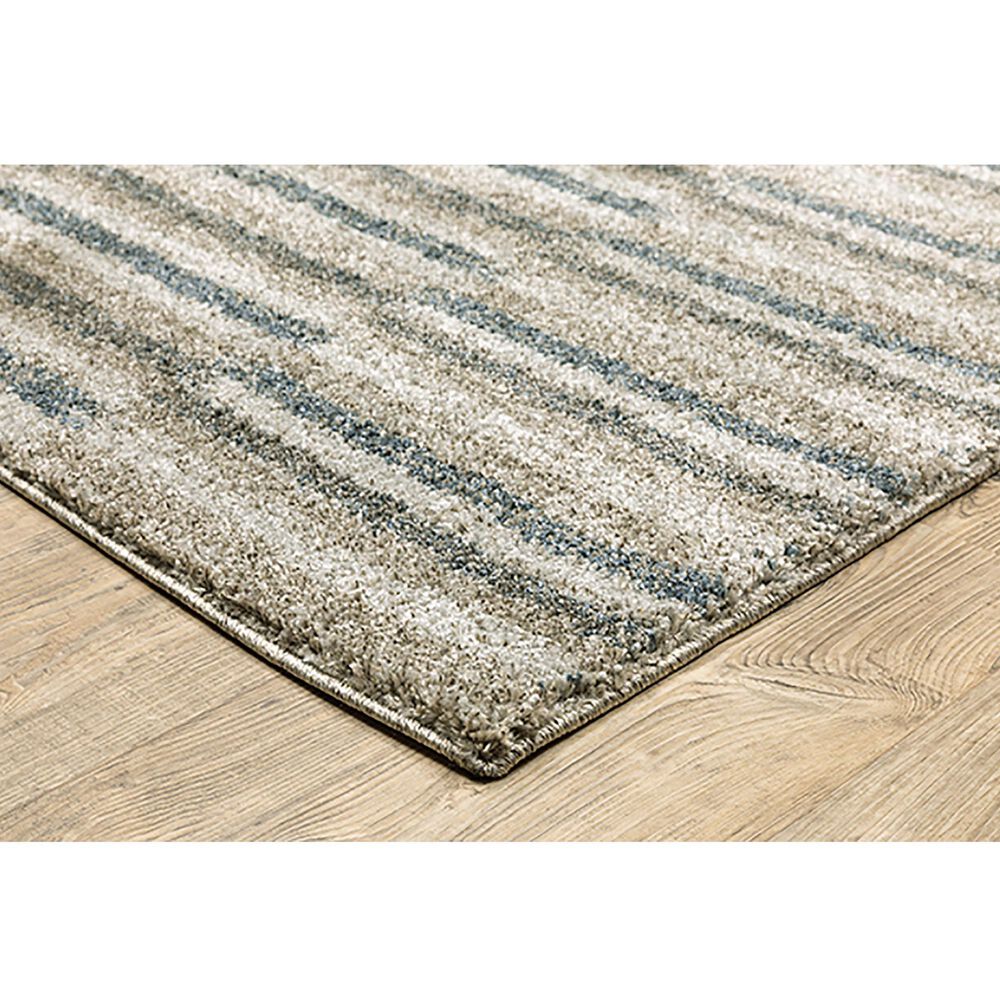 Oriental Weavers Alton Stripes 2&#39;3&quot; x 7&#39;6&quot; Beige and Blue Runner, , large