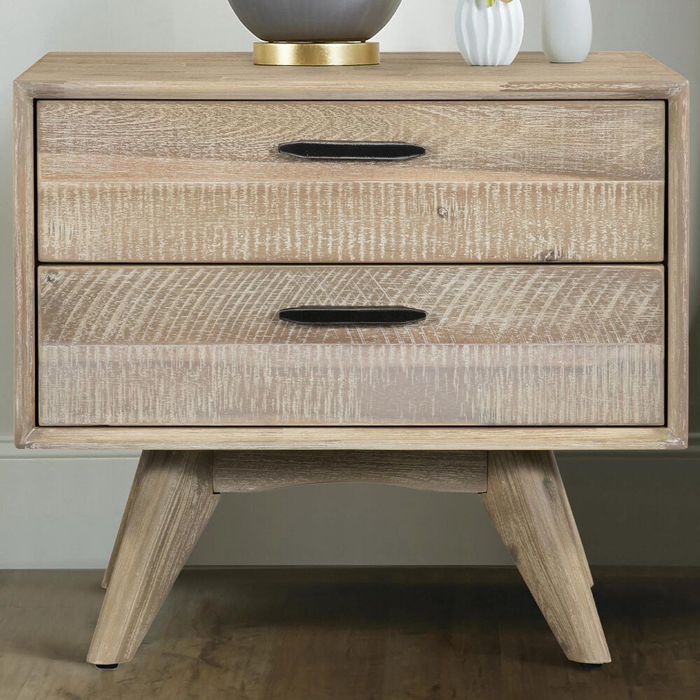 Blue River Baly 2 Drawer Nightstand in Gray Sandblast Summer/Black, , large
