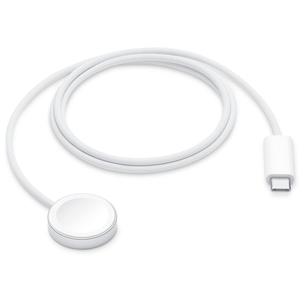 Apple 1 Meter Watch Magnetic Fast Charger to USB-C Cable in White, , large