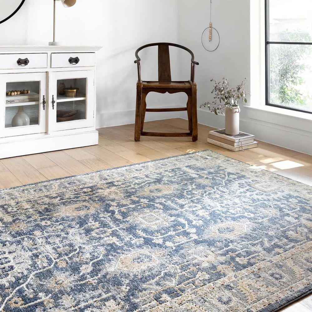 Loloi II Teagan TEA-03 3&#39;4&quot; x 5&#39;7&quot; Denim and Pebble Area Rug, , large