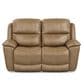 Flexsteel Cade Leather Power Reclining Loveseat with Headrest in Sand, , large