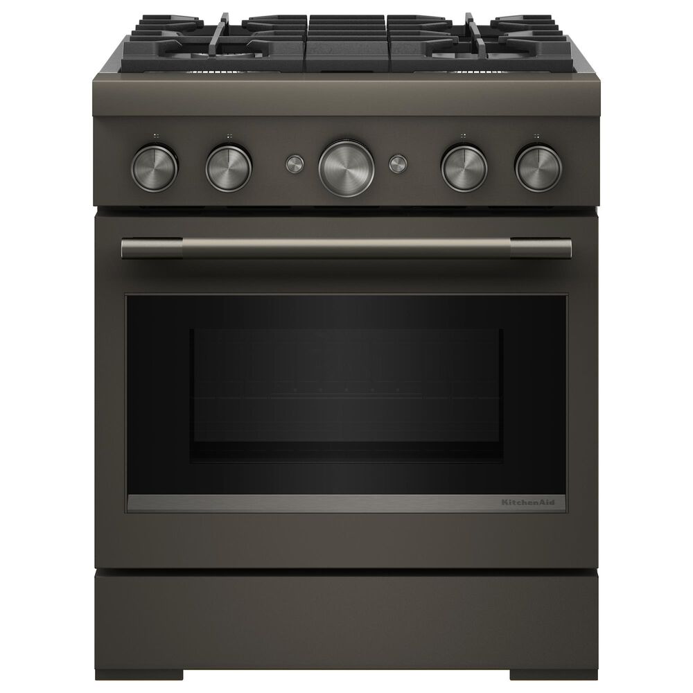 KitchenAid 4.1 Cu. Ft. Commercial-Style Dual Fuel Range in Black Ore, , large