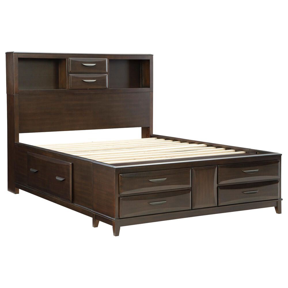 Ashley Vanmore Queen Storage Bed in Dark Brown, , large