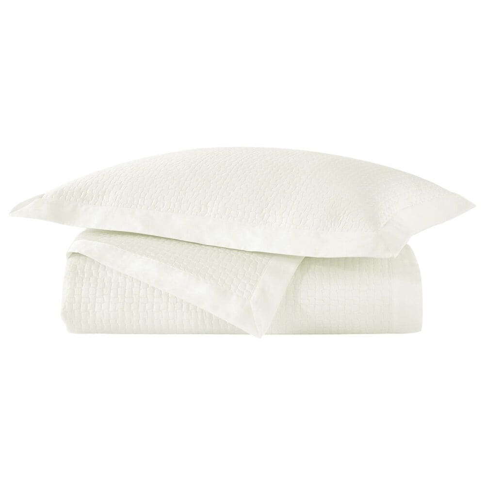 Peacock Alley Hamilton Quilted King Coverlet in Pearl, , large