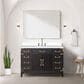 Lexora Home Laurel 48" Single Bathroom Vanity in Black Oak with White Quartz Top and Rectangular Sink, , large