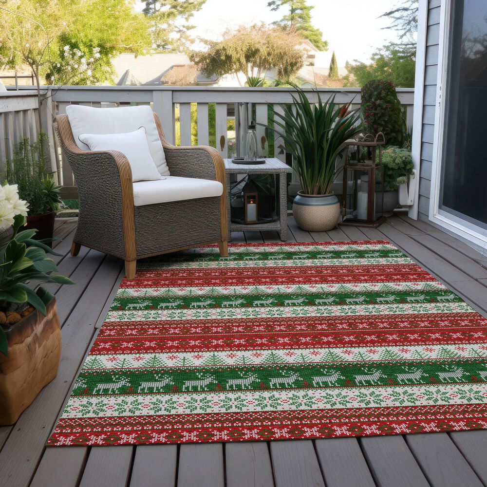 Dalyn Rug Company Wonderland WN26 3&#39; x 5&#39; Red Indoor/Outdoor Area Rug, , large