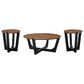 Ashley Hanneforth 3-Piece Occasional Table Set in Black and Light Brown, , large